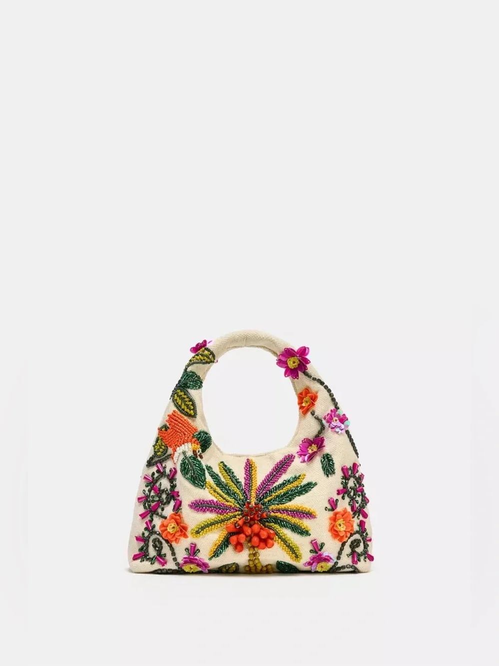 ZARA BEADED PRINTED BAG